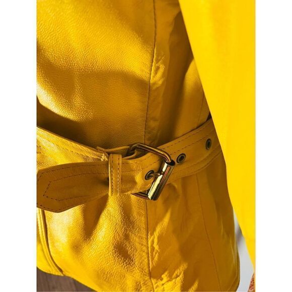 Vintage Tibor Leathers yellow Size M - Picture 7 of 9
